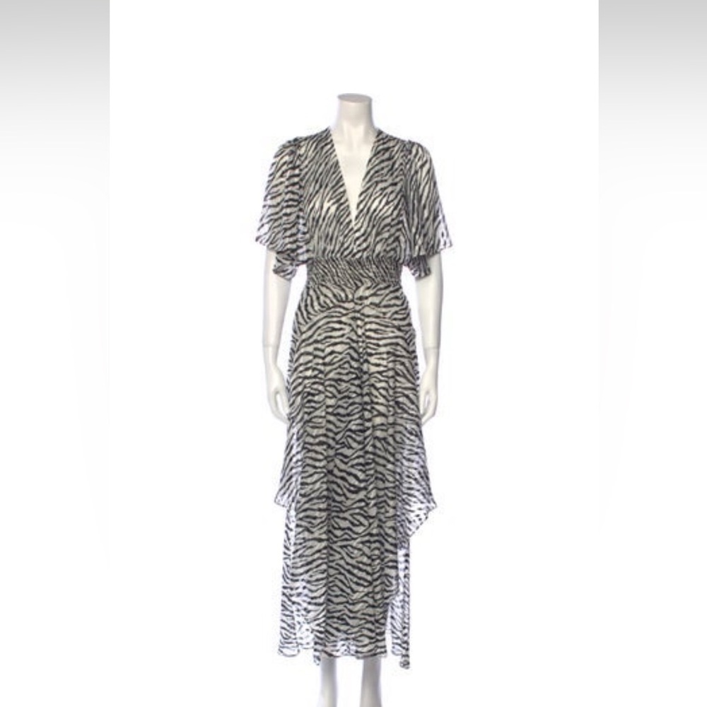 Make Elegant Zebra Print Maxi Dress size 38 Small